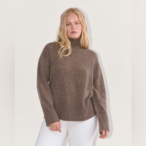 Well Worn | Brown Speckled Turtle Neck Sweater Size L